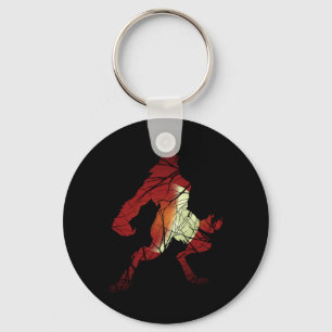 Werewolf Wolf Moon Werewolf Silhouette Halloween C Keychain