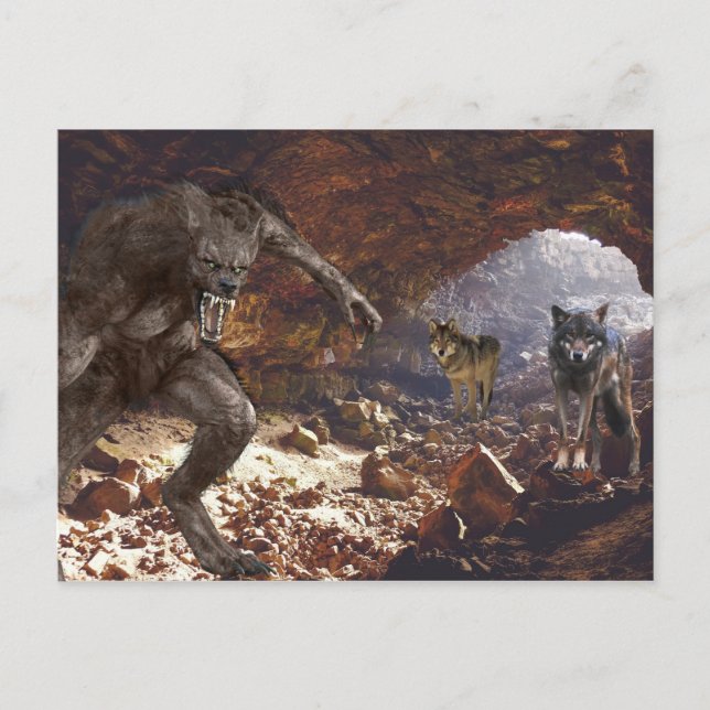 Werewolf Wolf Pack Cave Postcard (Front)