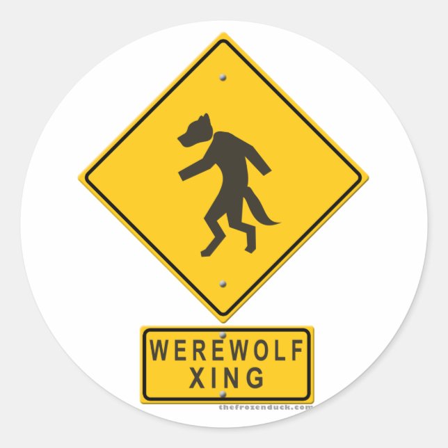 Werewolf XING Classic Round Sticker (Front)