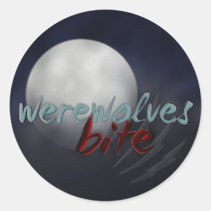 "Werewolves Bite" sticker sheet
