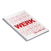 WERK Red Typography Notebook (Right Side)
