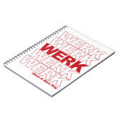 WERK Red Typography Notebook (Left Side)