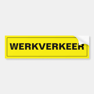 WERKVERKEER BUMPER STICKER