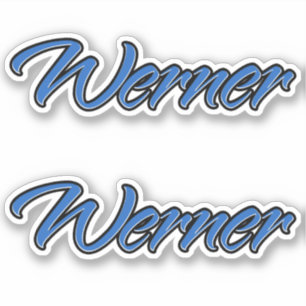 Werner Blue Autocollants Sticker Stickerset