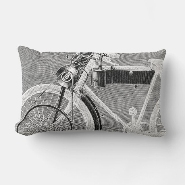 Werner Motorcycle, 1898 Lumbar Pillow (Front)