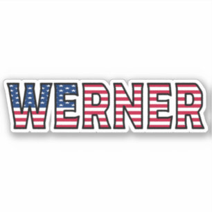Werner Prénom USA Sticker Stickerset