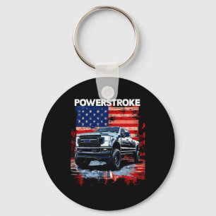Werstroke Single Cab Truck American Flag New Body Keychain