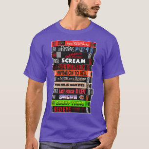 Wes Craven VHS Horror Movies Stack family family T-Shirt