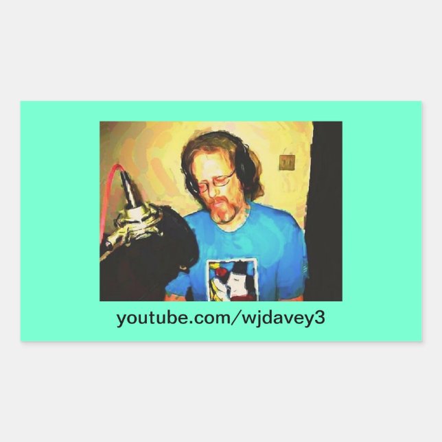 Wes Davey - in the Studio (Gouache): Stickers (Front)