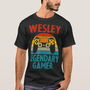 WESLEY Gift Name Personalized Funny Gaming Geek Bi T-Shirt