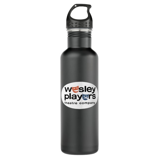 Wesley Players Water Bottle with oval logo (Front)