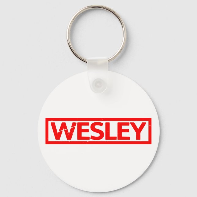 Wesley Stamp Keychain (Front)