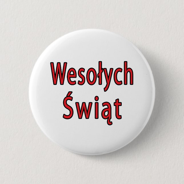 Wesolych Swiat 2 Inch Round Button (Front)