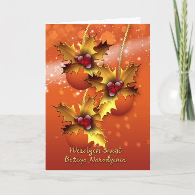 Wesolych Swiat Bozego Narodzenia Polish Card (Front)