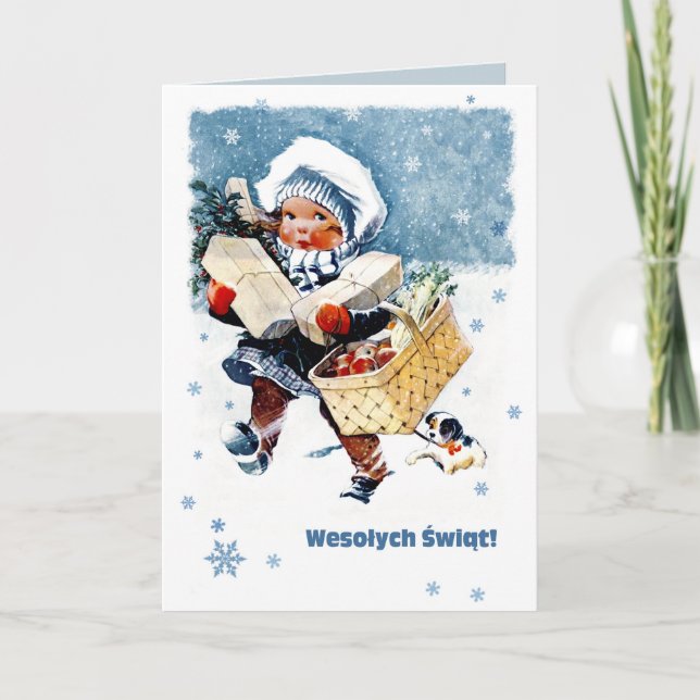 Wesolych Swiat. Carte de Noël en polonais (Devant)