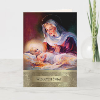 Wesolych Swiat. Carte de Noël en polonais