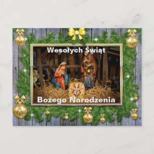 Wesołych świąt Carte religieuse de Noël en polonai