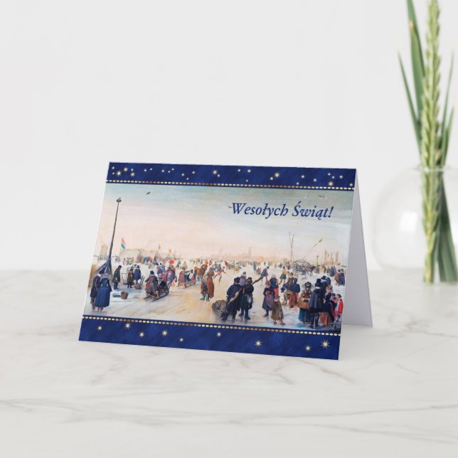 Wesołych Świąt. Christmas Card in Polish (Front)