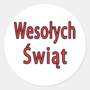 Wesolych Swiat Classic Round Sticker