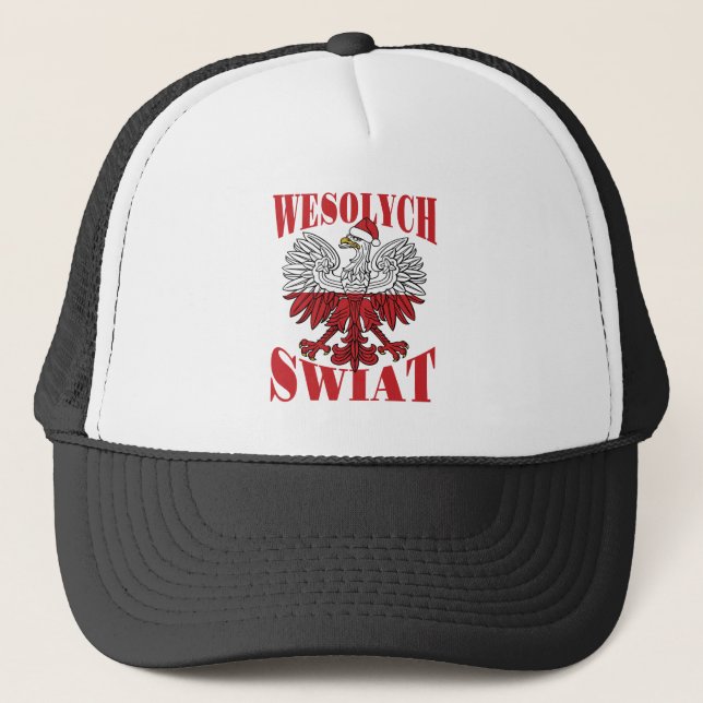 Wesolych Swiat Polish Christmas Eagle Santa Hat (Front)