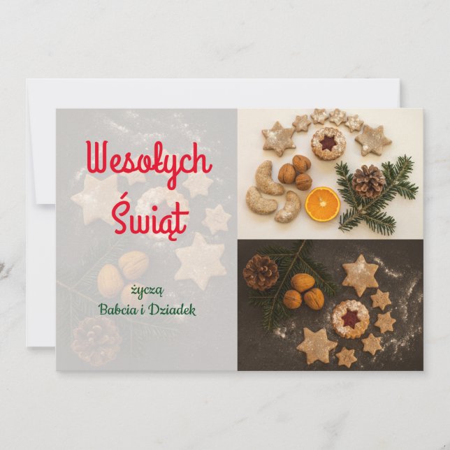 Wesołych Świąt Polish Christmas Holiday Card (Front)