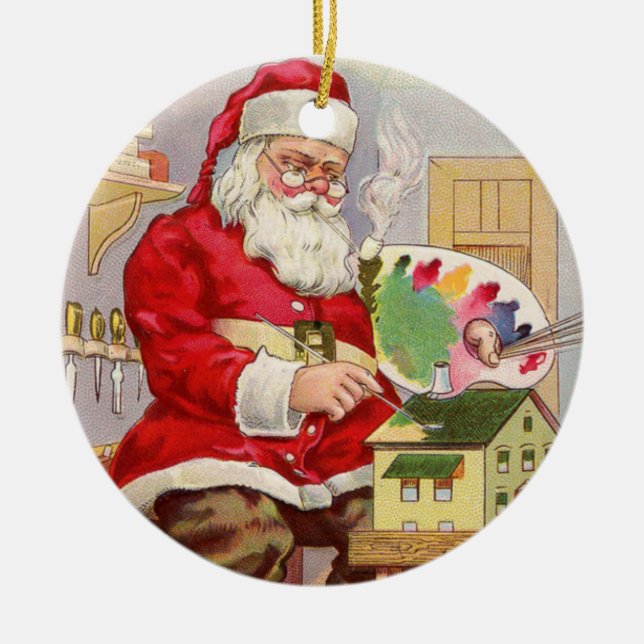 Wesołych Świąt Polish Merry Christmas Decor Ceramic Ornament (Front)