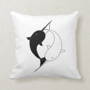 wesome Narwhals Throw Pillow