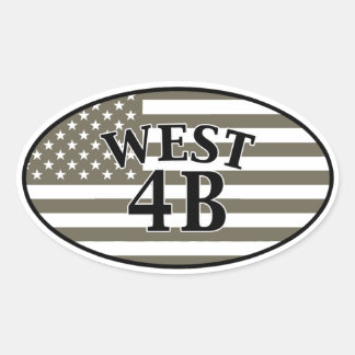West 4B Oval Sticker