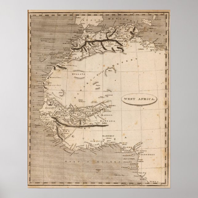 West Africa Map by Arrowsmith Poster (Front)