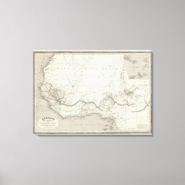 West Africa Map Canvas Print (Front)