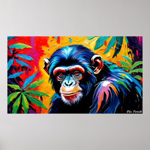 West African chimpanzee Poster