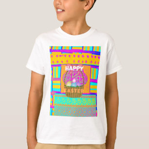 West African Inspired Easter Basket & Eggs Art  T-Shirt