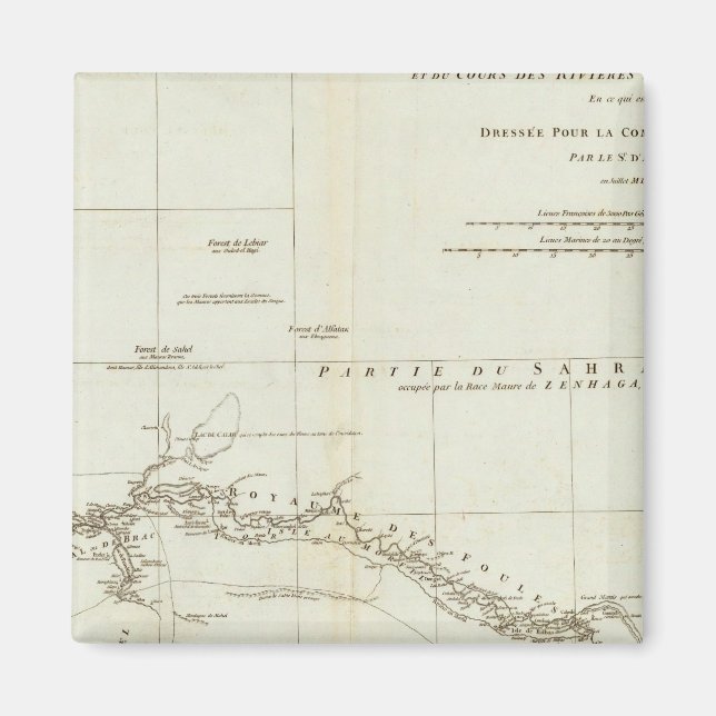 West African Map Magnet (Front)