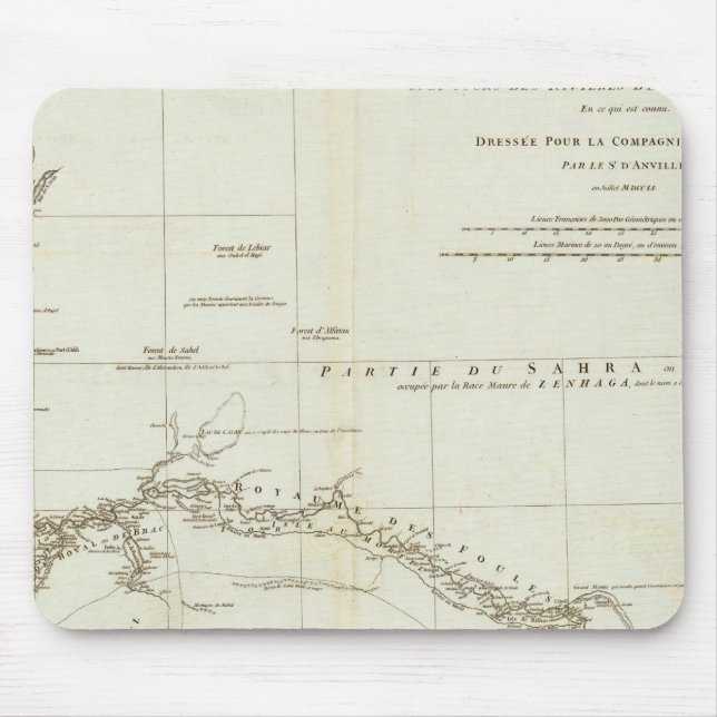 West African Map Mouse Pad (Front)