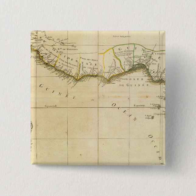 West and Central Africa 2 Inch Square Button (Front)