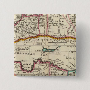 West and east parts of Barbary 2 Inch Square Button