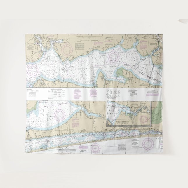 West Bay to Santa Rosa Nautical Chart 11385 Tapestry (Front (Horizontal))
