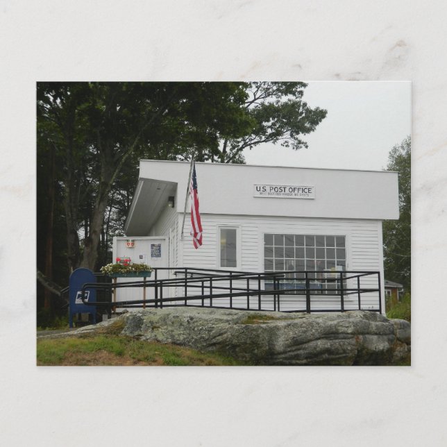 West Boothbay Harbour Me 04575 Maine Post Office Holiday Postcard (Front)