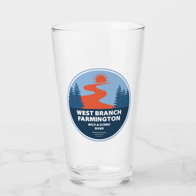 West Branch Farmington Wild And Scenic River Glass (Front)