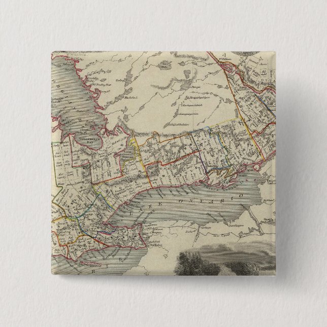 West Canada 2 Inch Square Button (Front)