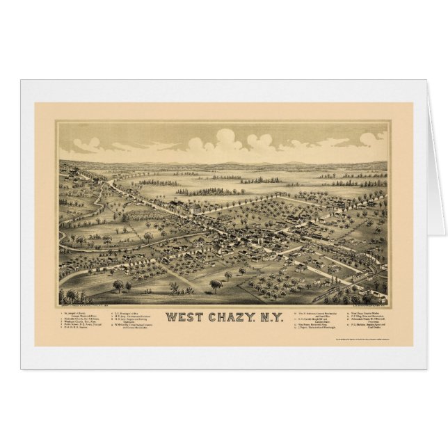 West Chazy, NY Panoramic Map - 1899 (Front Horizontal)