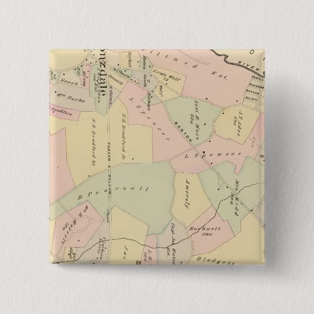 West Chester, New York 2 Inch Square Button (Front)