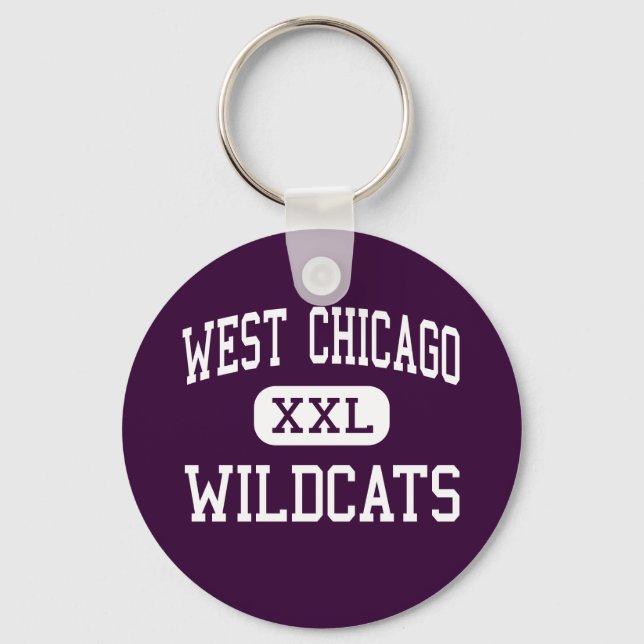 West Chicago - Wildcats - High - West Chicago Keychain (Front)