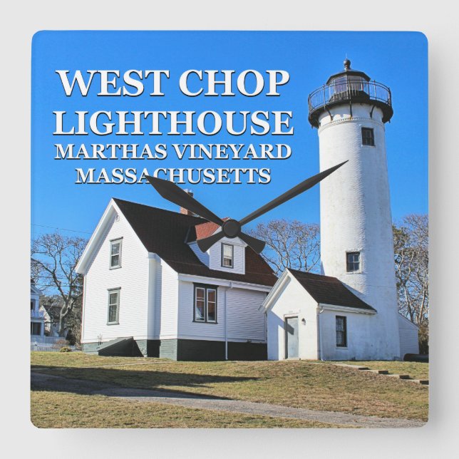West Chop Lighthouse, Marthas Vineyard MA Horloge (Recto)
