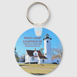 West Chop Lighthouse, Marthas Vineyard MA Keychain