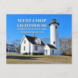 West Chop Lighthouse, Marthas Vineyard MA Postcard