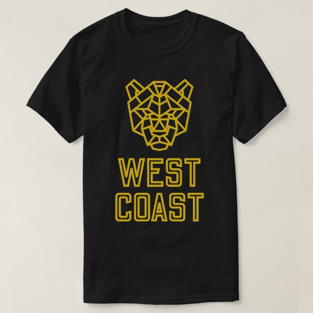 West Coast Cougar California Gold TShirt (Design devant)