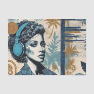 West Coast Dreamer Music Decoupage  Tissue Paper