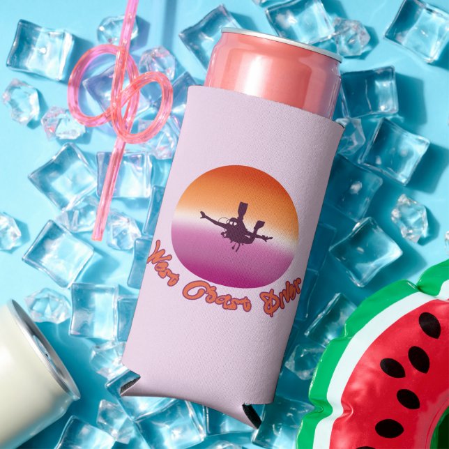 West Coast Lesbian Pride Diver Seltzer Can Cooler (In Situ Summer)