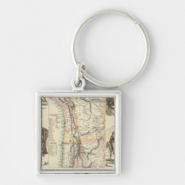 West Coast of South America Keychain (Front)